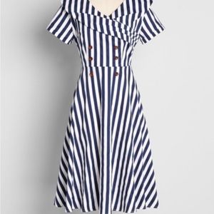 Modcloth royalmonk sailing dress nautical ahoy matey summer spring